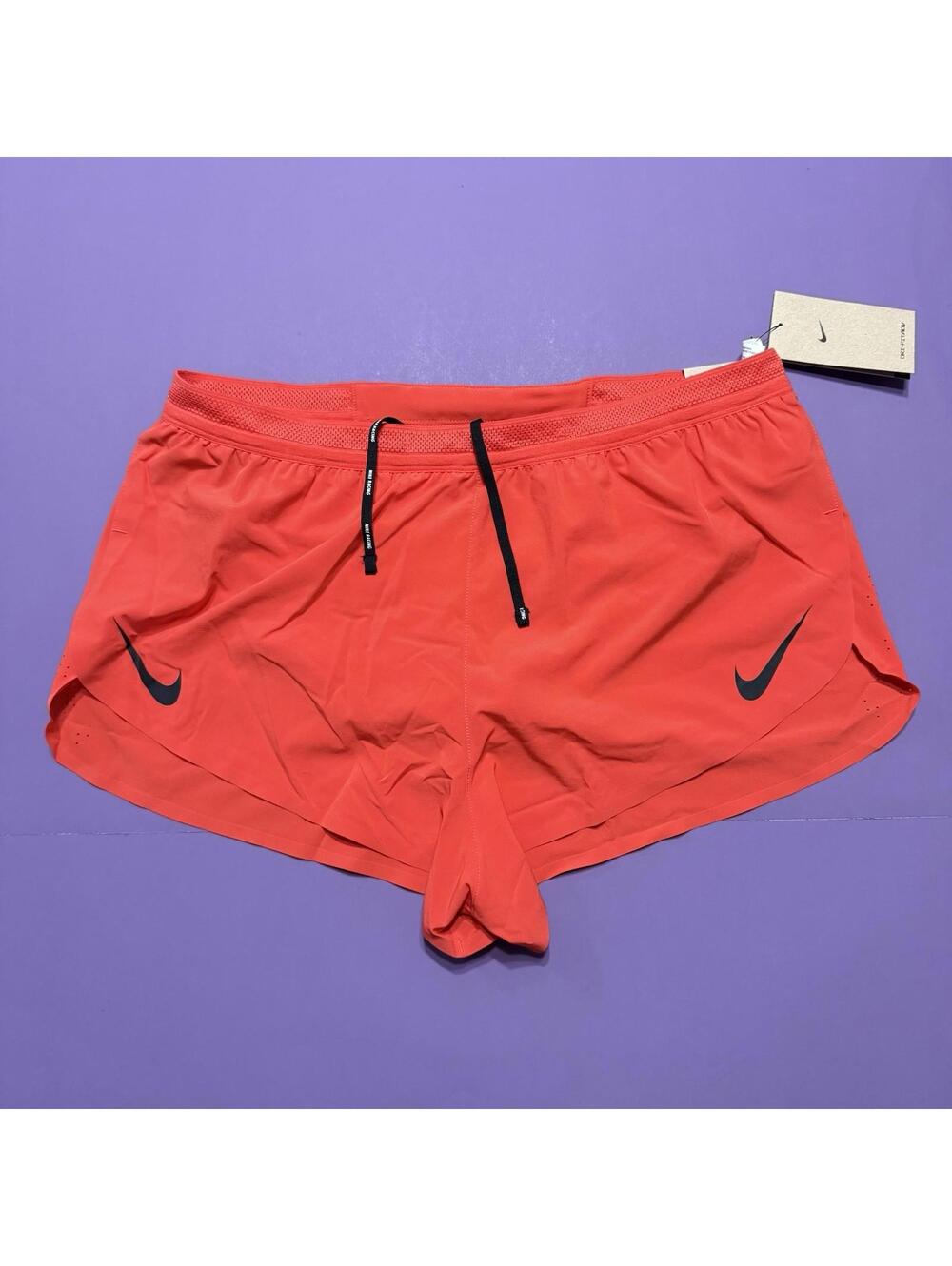 Nike NWT AeroSwift Dri-FIT ADV 2" Running Race Shorts Red FN3349-696 Large Men